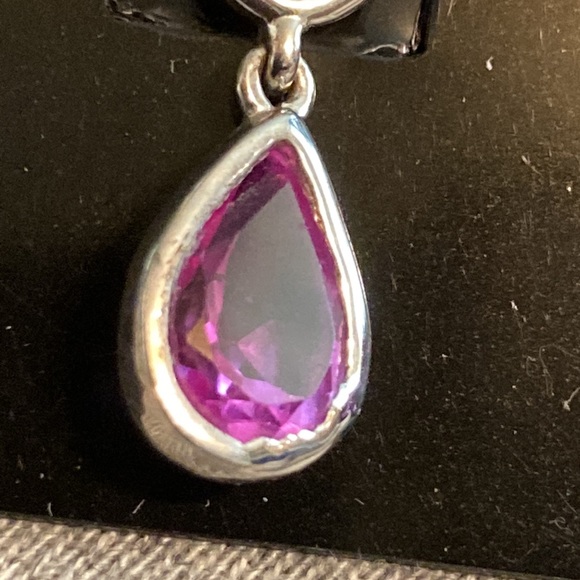 Sterling silver pink ice earrings - Picture 2 of 7